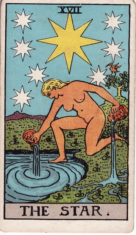 The Star tarot card from the Rider-Waite deck (1909, public domain)